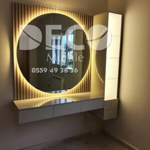💄 Coiffeuse Suspendue 140avec Miroir LED 100cm