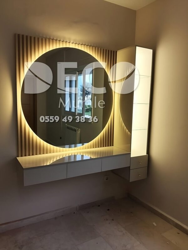 💄 Coiffeuse Suspendue 140avec Miroir LED 100cm